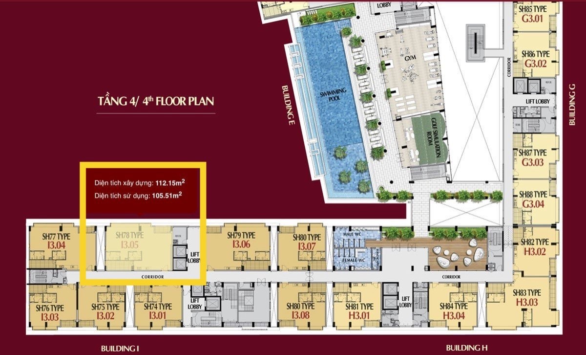 Bán Shophouse Tầng 3 Midtown M8 The Peak Phú Mỹ Hưng